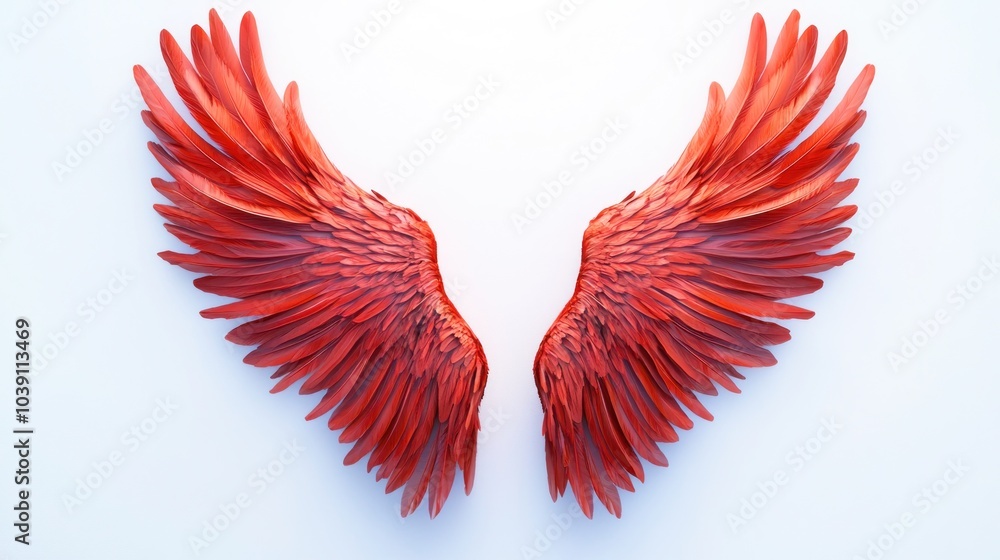Fototapeta premium Red Angel Wings