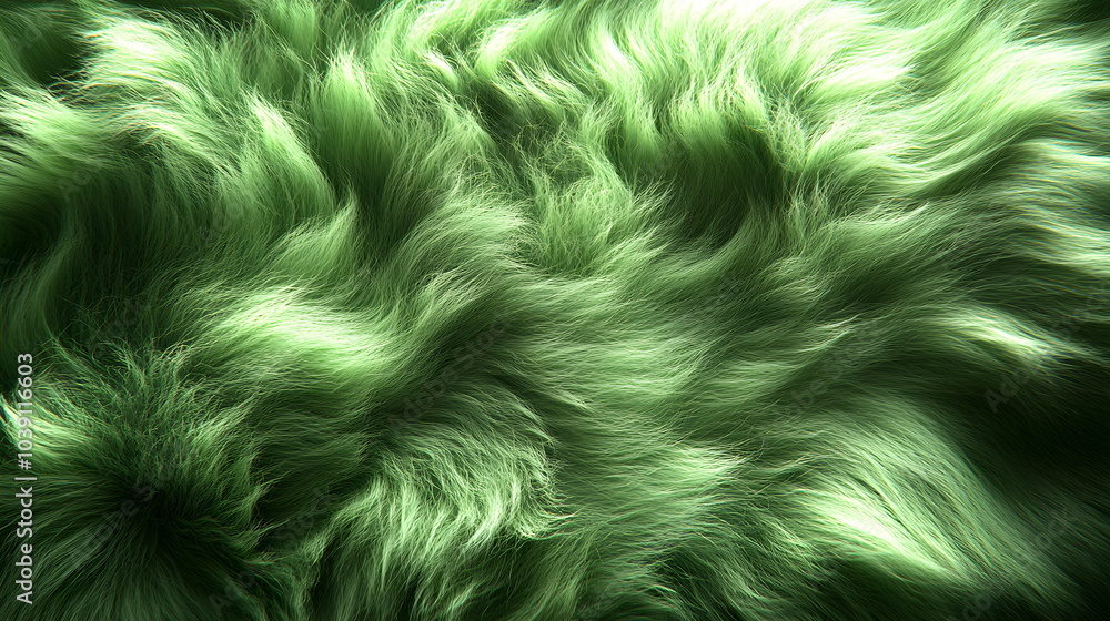 Close-up of soft, fluffy green fur texture. Cozy and vibrant texture image, perfect for backgrounds, fashion designs and soft textile concepts. Creates a homey feel. Close-up of soft, fluffy green fur texture. Cozy and vibrant texture image, perfect for backgrounds, fashion designs and soft textile concepts. Creates a homey feel.