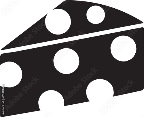cheese vector illystration silhouette on white background