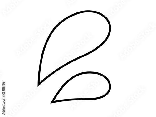 汗マークのアイコン（白黒）