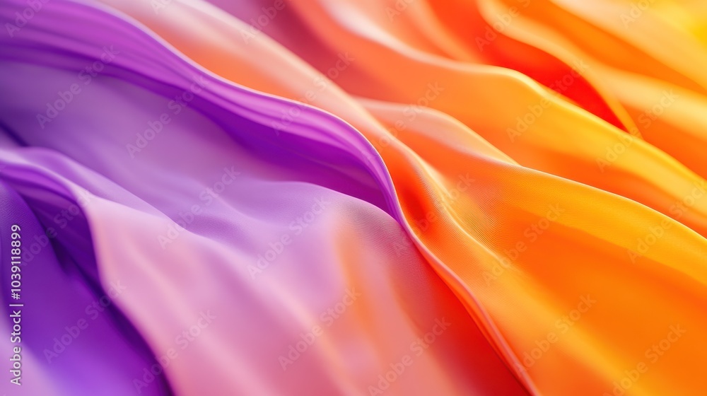 Fototapeta premium Abstract Purple and Orange Fabric