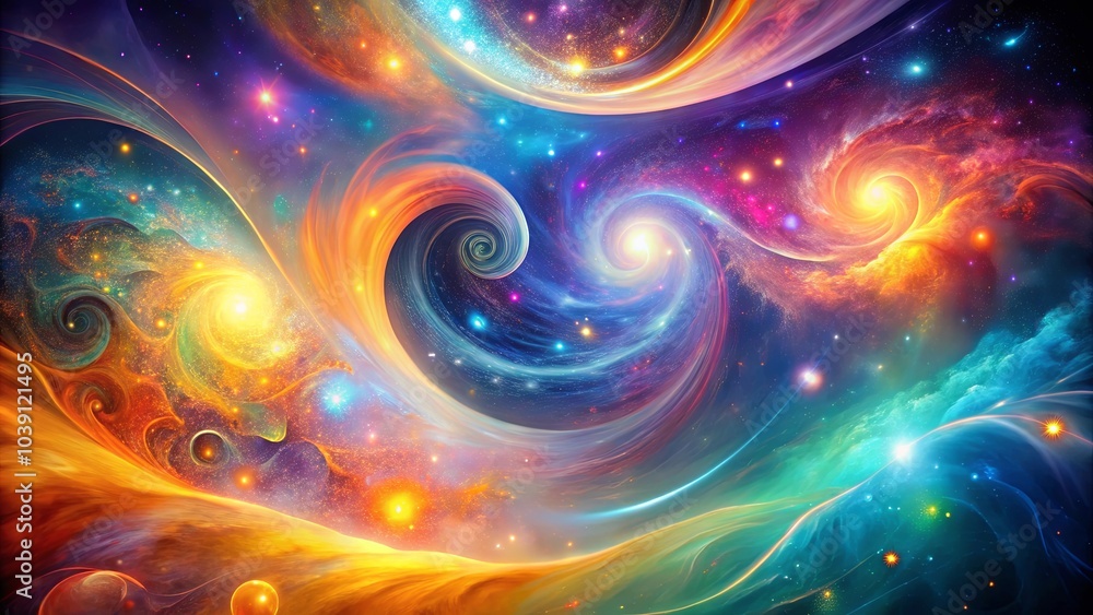 A Celestial Tapestry of Swirling Galaxies, Embellished with Cosmic Dust and Sparkling Stars A Celestial Tapestry of Swirling Galaxies, Embellished with Cosmic Dust and Sparkling Stars