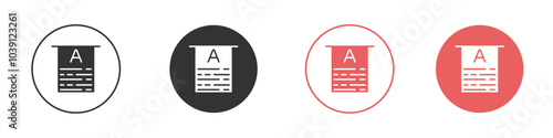 oculist icon Flat set in black and white color