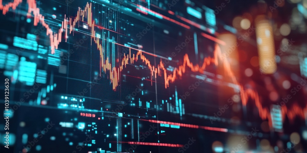 Chinese financial market represented with a flag overlay and stock exchange charts Chinese financial market represented with a flag overlay and stock exchange charts