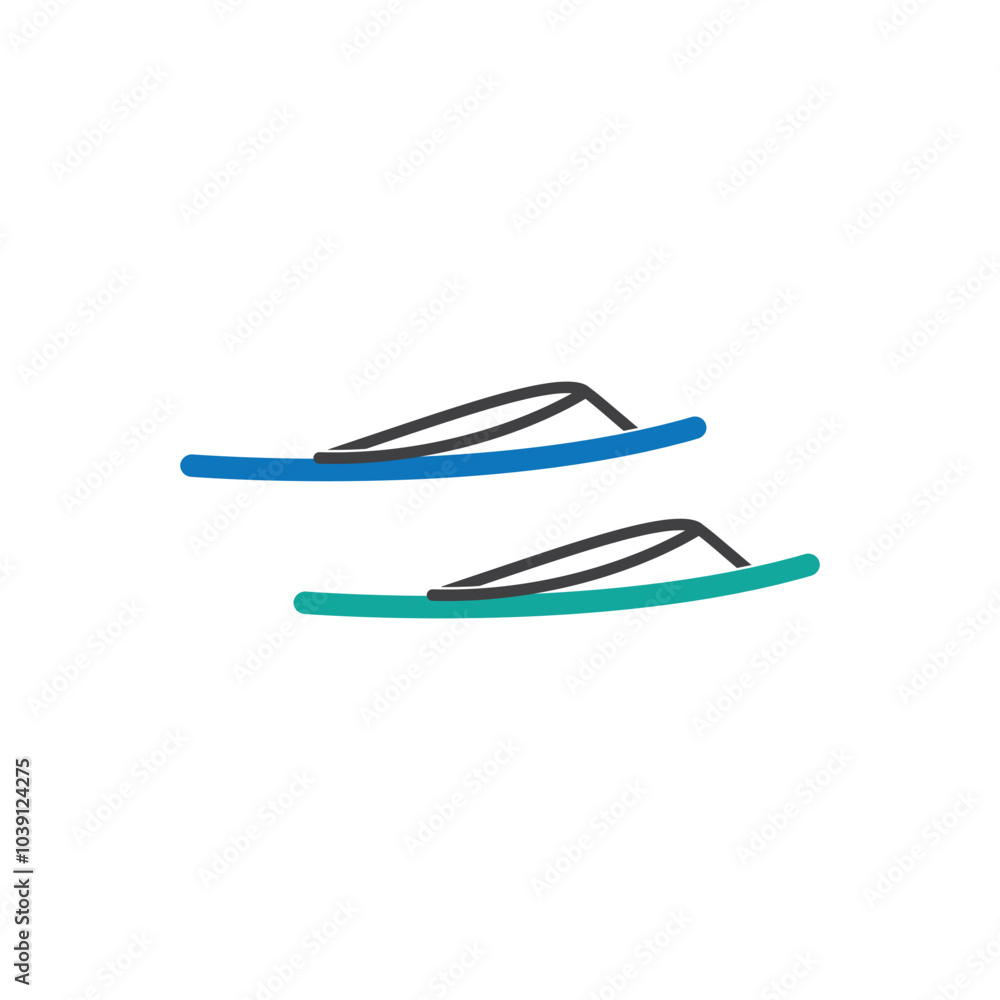 Slippers icon logo design illustration template Slippers icon logo design illustration template