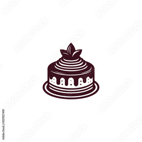 Cake bakery shop vintage logo design vector template. Sweet cake icon based logo design editable vector file. cup cake, slice cake, pasty, birthday cake