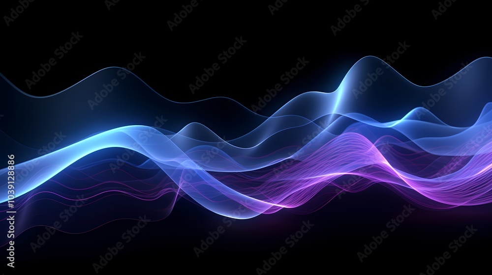 Digital technology blue and purple abstract sound wave PPT poster background Digital technology blue and purple abstract sound wave PPT poster background