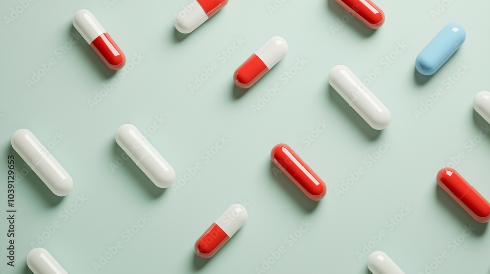 Colorful Capsules on a Soft Background Colorful Capsules on a Soft Background