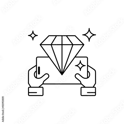 Diamond filling icon for mobile games
