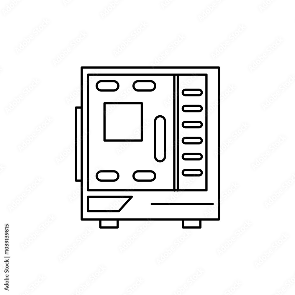 PC case icon gaming components PC case icon gaming components