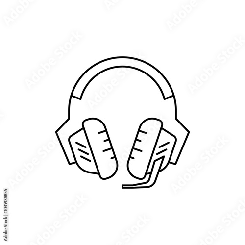 Gaming Headphones Icon, PC gamers