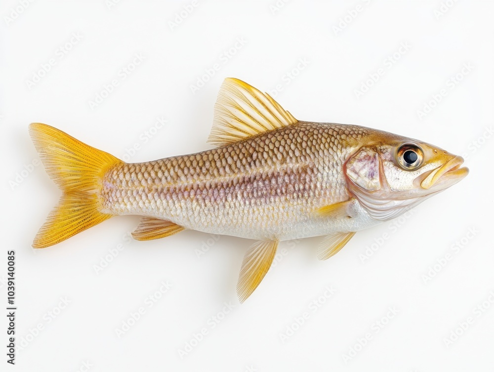 fish on a white fish on a white