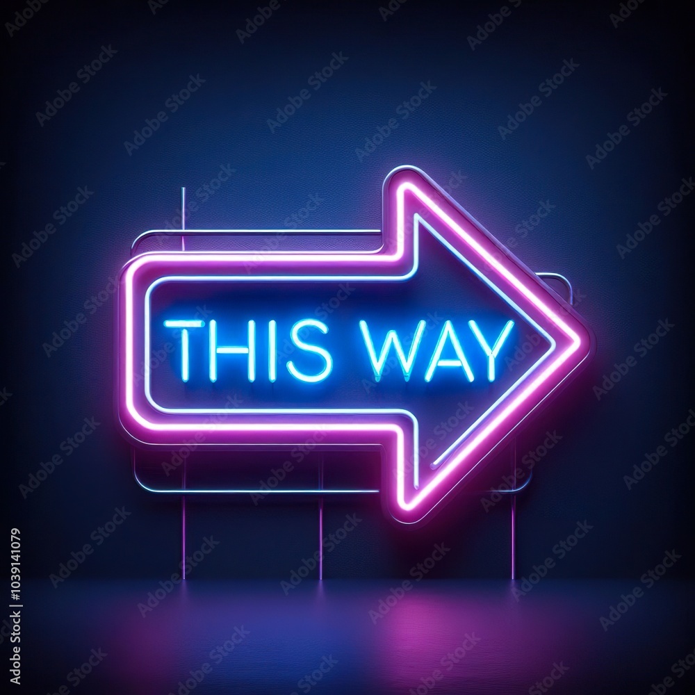 Neon Sign Arrow Direction This Way Graphic
Neon Sign Arrow Direction This Way Graphic