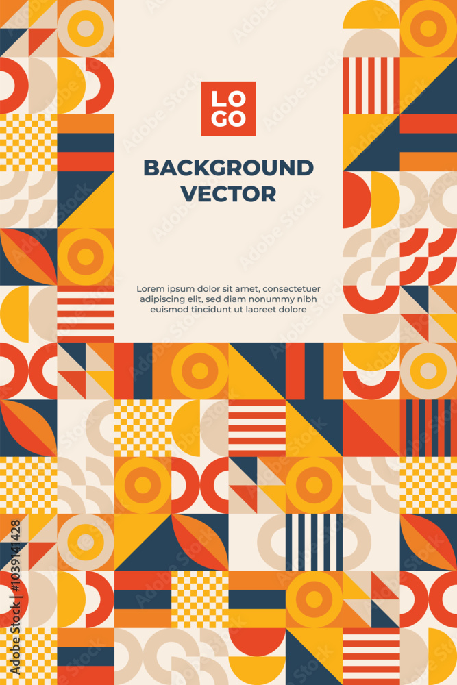 Obraz premium geometric shapes mosaic background