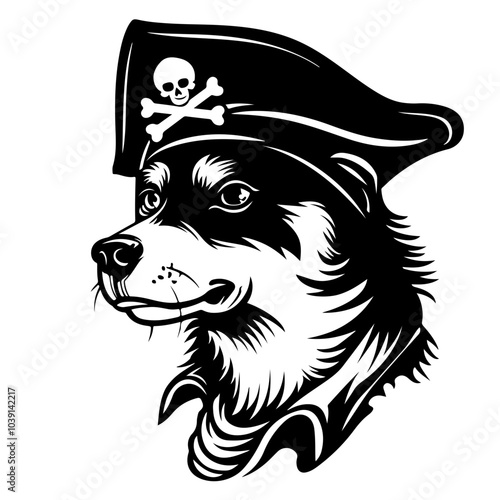 Dog Pirate Head