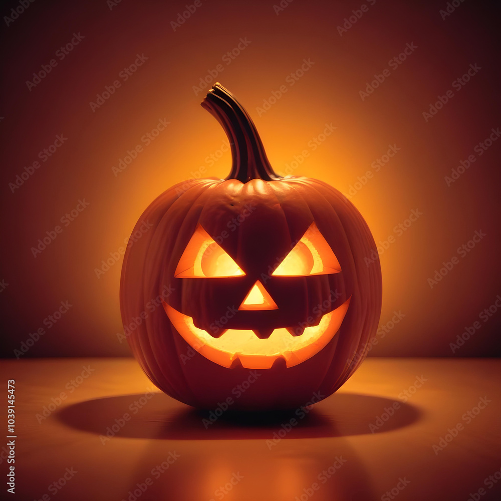 Spooky Glowing Jack-o'-lantern Halloween Spooky Glowing Jack-o'-lantern Halloween