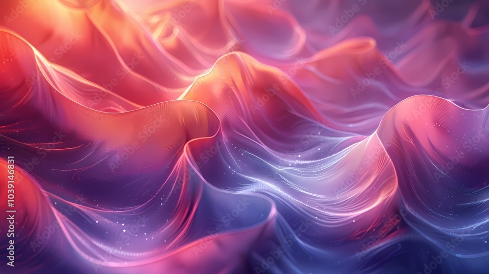 Fototapeta premium digital technology red and purple abstract lines poster background