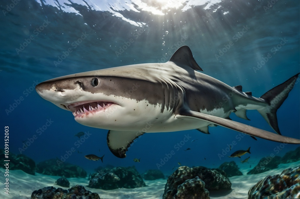 Obraz premium shark in aquarium