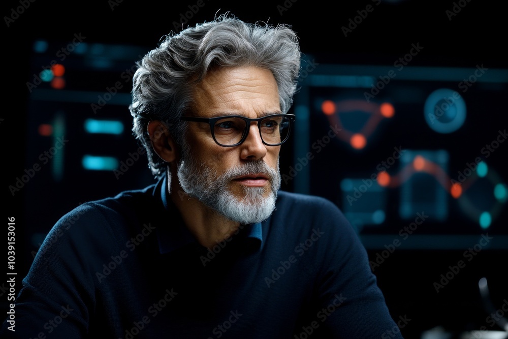 Hyper-realistic depiction of a teacher on screen, explaining concepts during a live virtual lesson, with detailed facial expressions and hand gestures Hyper-realistic depiction of a teacher on screen, explaining concepts during a live virtual lesson, with detailed facial expressions and hand gestures