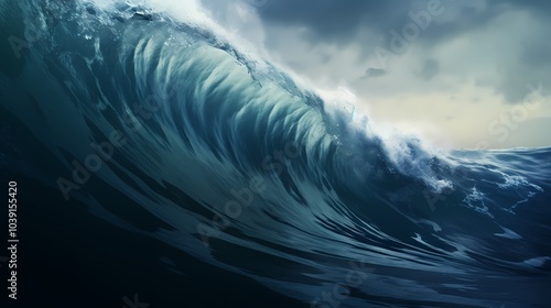 Digital technology blue wave poster web page background