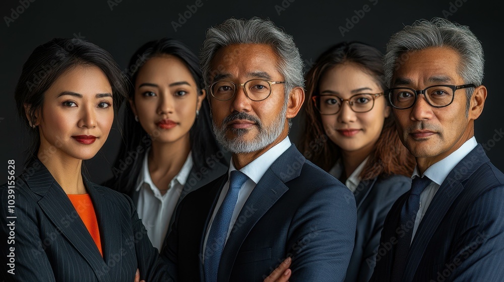 A diverse group of Csuite professionals in business attire, showcasing unity and strength in leadership roles. A diverse group of Csuite professionals in business attire, showcasing unity and strength in leadership roles.