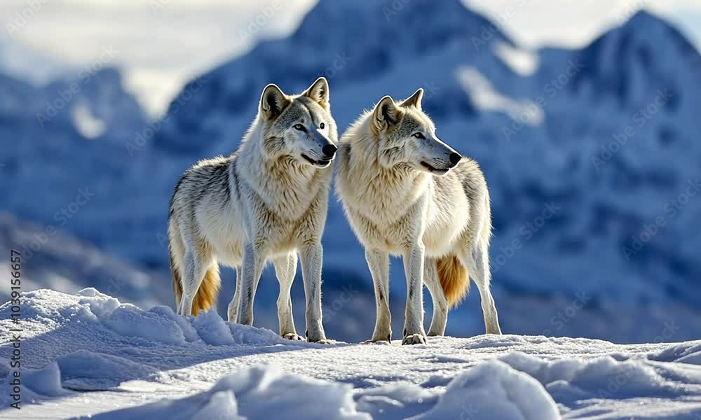 white wolf in winter white wolf in winter