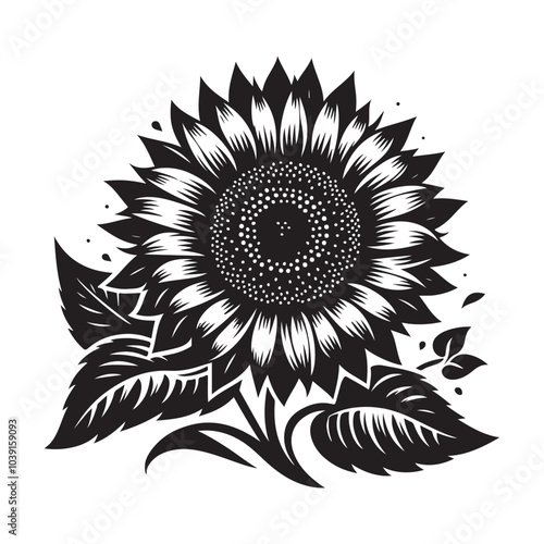 sunflower vector silhouette
