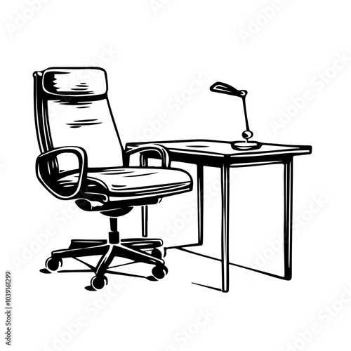 Executive Chair And Table