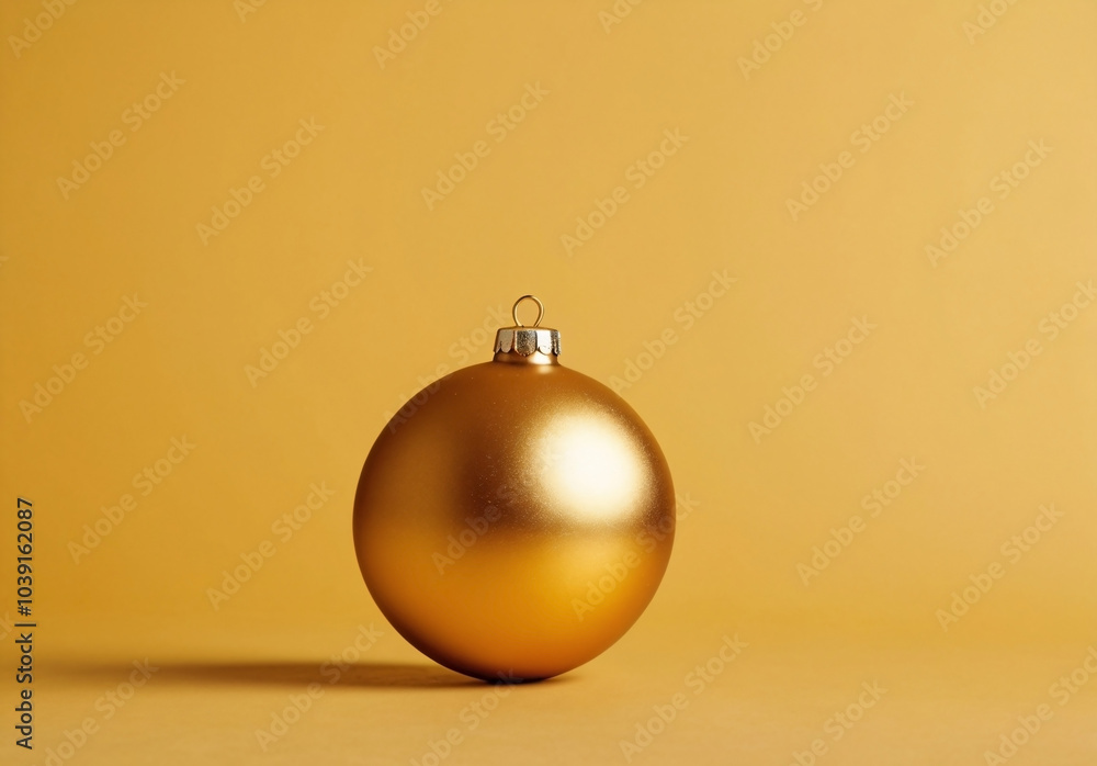golden christmas ball on red golden christmas ball on red