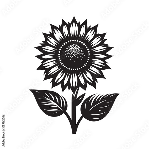 sunflower vector silhouette