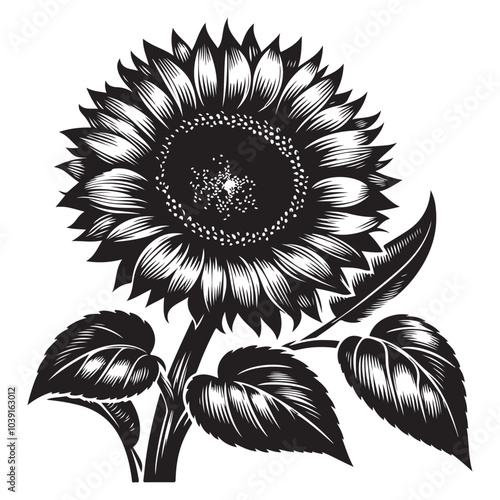 sunflower vector silhouette