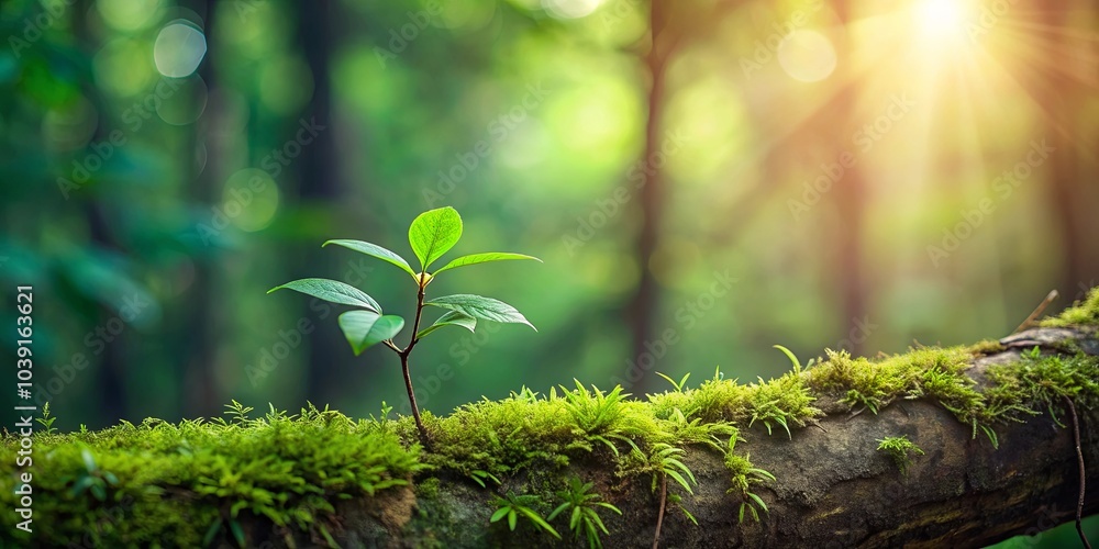 A delicate sapling emerges from a mossy forest floor, bathed in the warm glow of the sun, symbolizing resilience and the cycle of life. A delicate sapling emerges from a mossy forest floor, bathed in the warm glow of the sun, symbolizing resilience and the cycle of life.