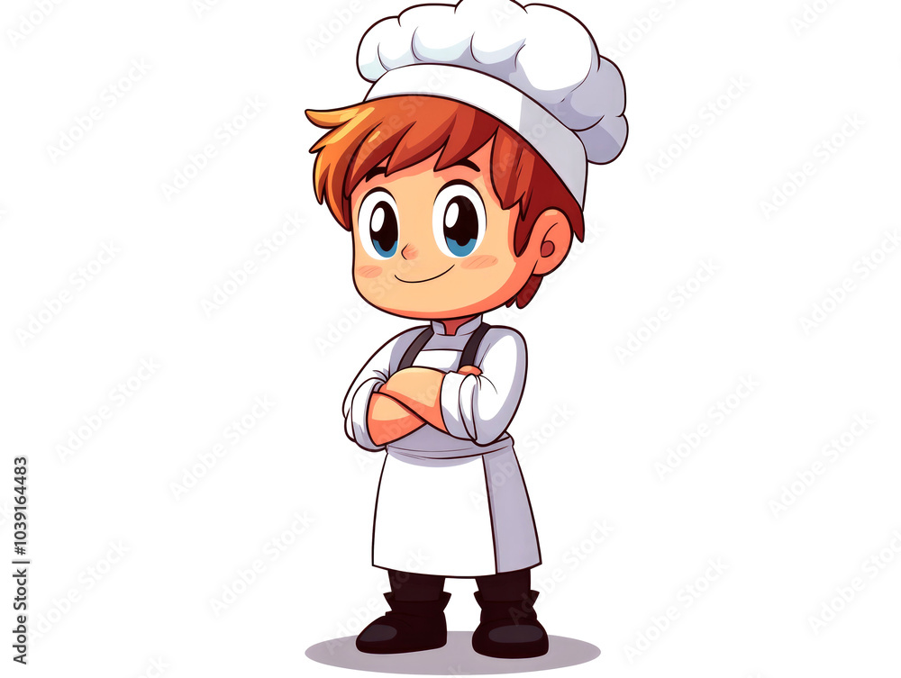 Cartoon chef with arms crossed. Cartoon chef with arms crossed.