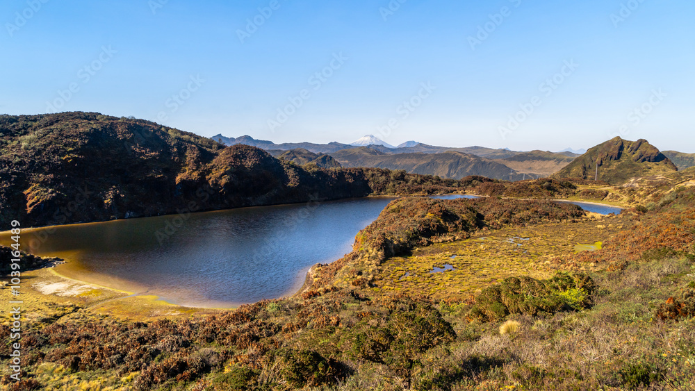 Panoramic landscape of the Cotopaxi volcano Panoramic landscape of the Cotopaxi volcano