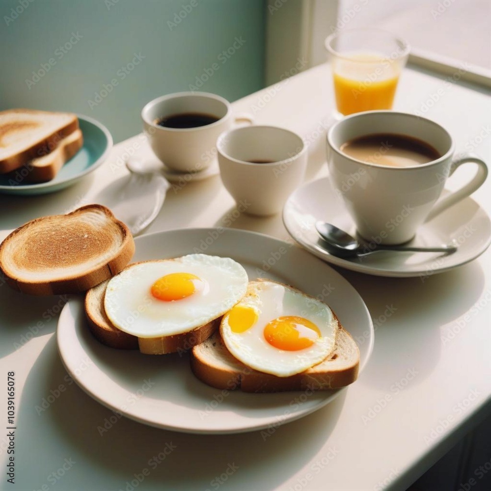 breakfast with coffee breakfast with coffee