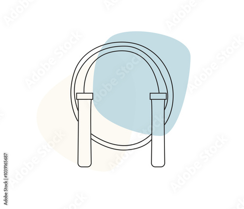  vector skipping Rope line art illustration
