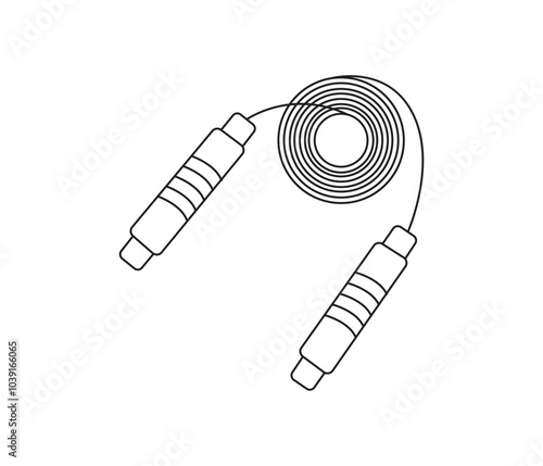  vector skipping Rope line art illustration