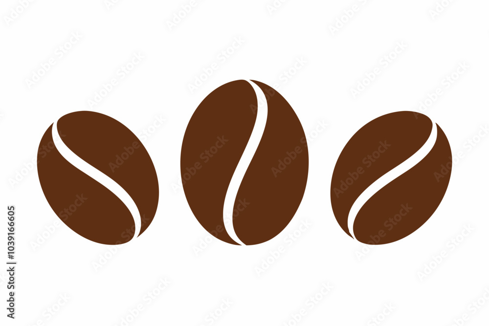 Brown coffee bean icon, Coffee bean vector set, vector illustration
Brown coffee bean icon, Coffee bean vector set, vector illustration