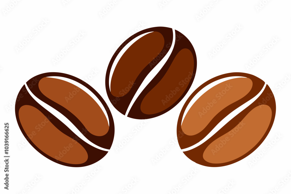 Coffee bean set, Brown coffee bean icon vector illustration
Coffee bean set, Brown coffee bean icon vector illustration