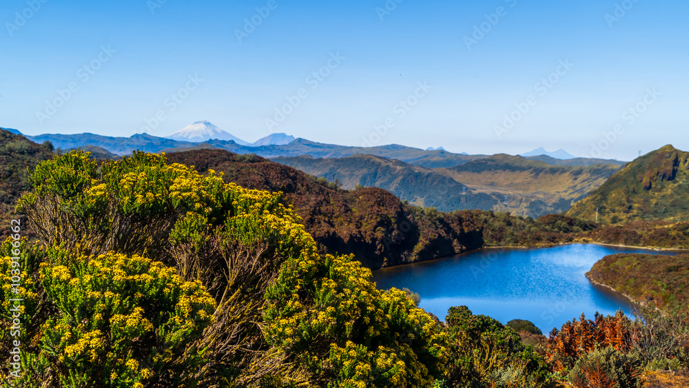 Panoramic landscape of the Cotopaxi volcano Panoramic landscape of the Cotopaxi volcano