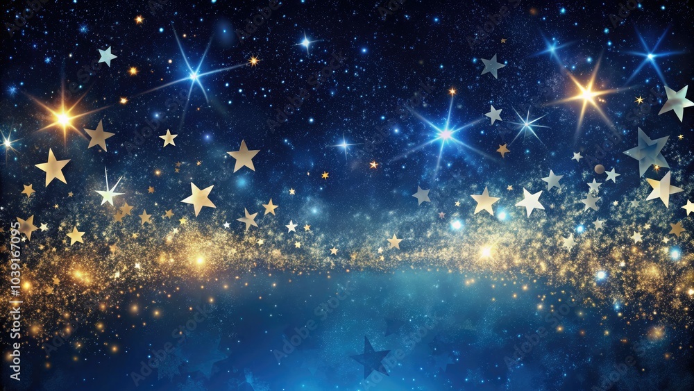 Dark Blue Night Sky with Stars and Galaxy Background for New Year, Christmas, and Celebration Themes, Perfect for Festive Cards and Decorations Dark Blue Night Sky with Stars and Galaxy Background for New Year, Christmas, and Celebration Themes, Perfect for Festive Cards and Decorations