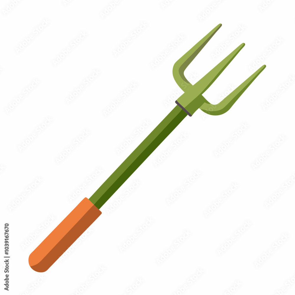 realistic gardening Fork on a white background realistic gardening Fork on a white background