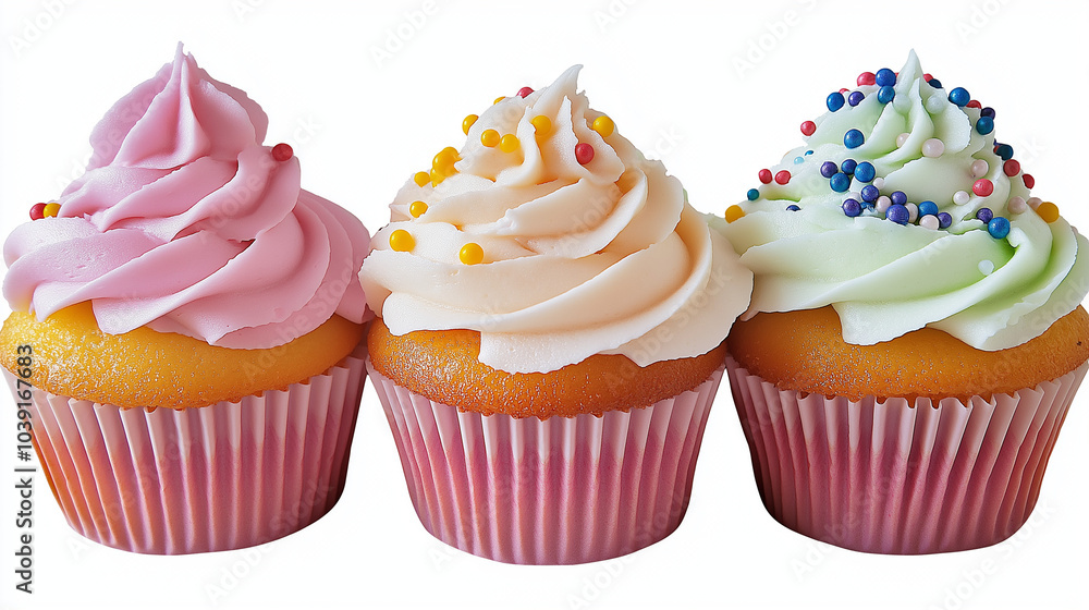 cupcakes with cream and sprinkles cupcakes with cream and sprinkles