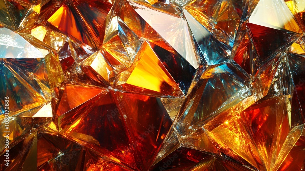 A close-up view of a beautiful amber crystal with a mix of orange, red, and blue hues. A close-up view of a beautiful amber crystal with a mix of orange, red, and blue hues.