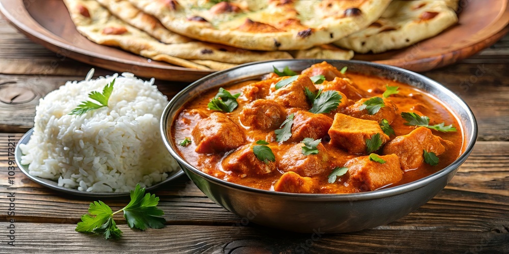 A bowl of rich curry with tender meat pieces and a side of fluffy white rice, perfect for a comforting and flavorful meal. A bowl of rich curry with tender meat pieces and a side of fluffy white rice, perfect for a comforting and flavorful meal.