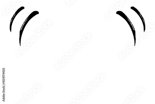 筆タッチのあしらいのイラスト