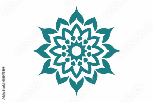 Minimal Mandala design | isolated vector silhouette illustration on white background