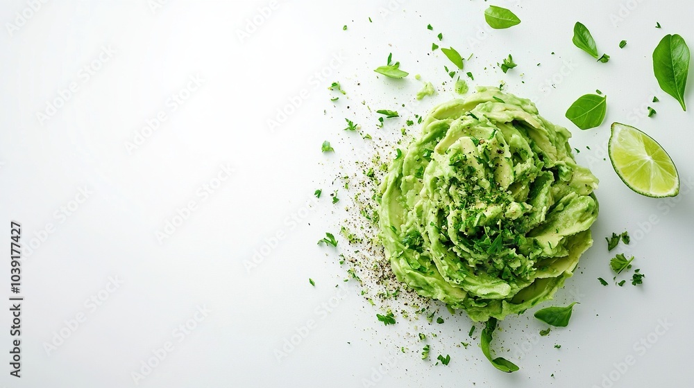 Mashed Avocado with Lime and Parsley Garnish Mashed Avocado with Lime and Parsley Garnish