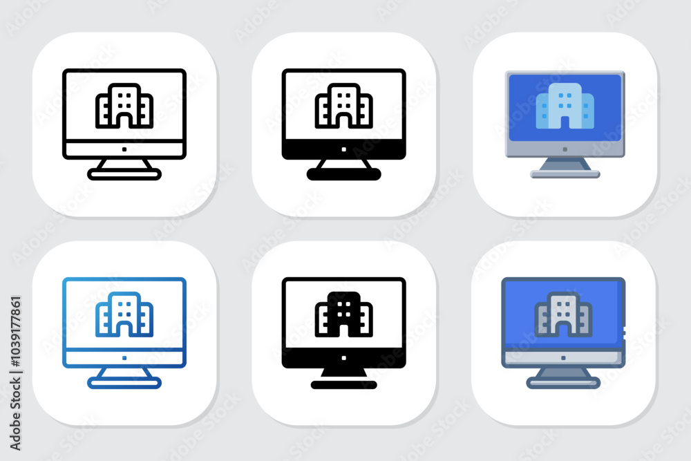 company icons with various design styles company icons with various design styles
