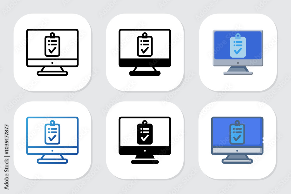 checklist icons with various design styles checklist icons with various design styles